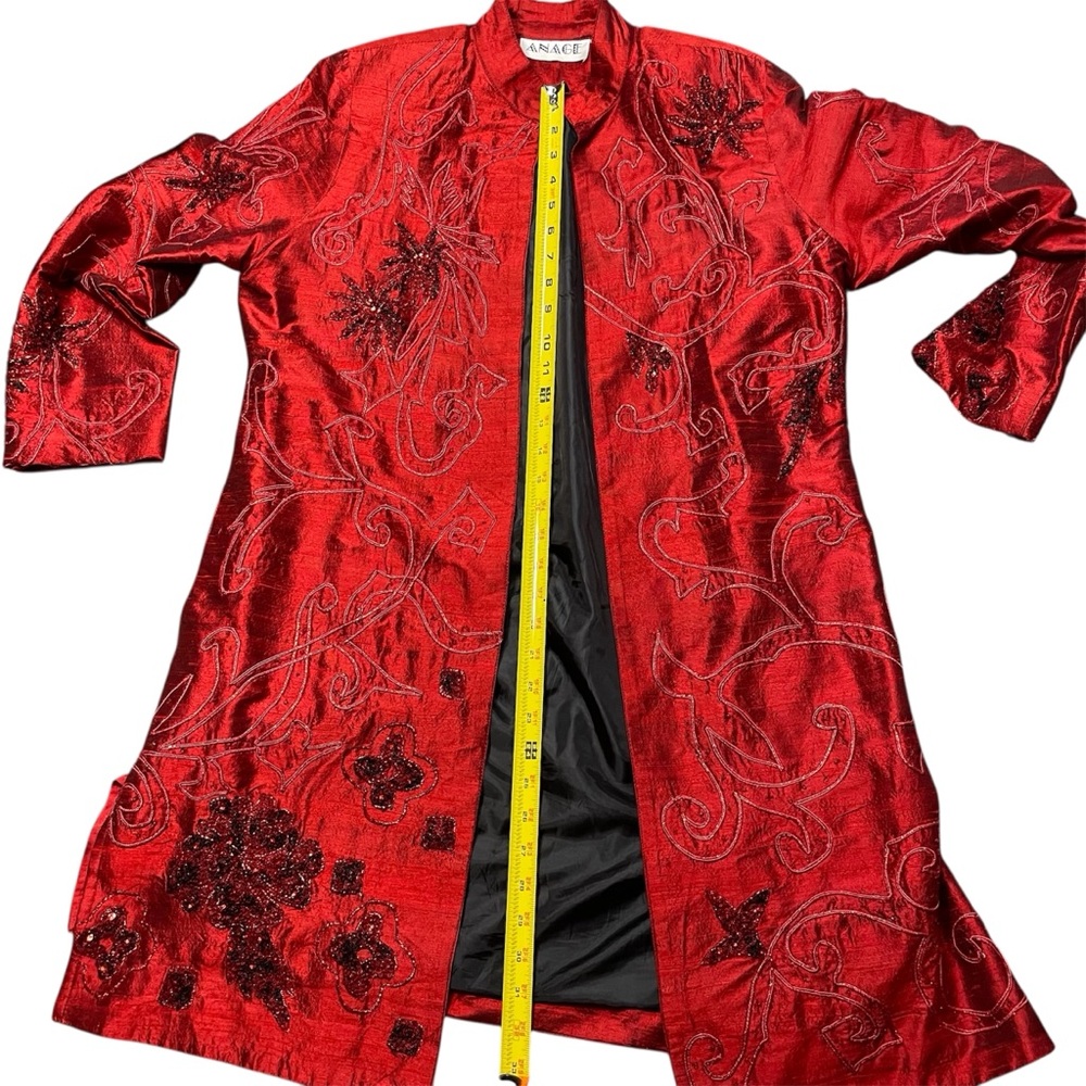 Anage Red Embroidered Jacket, M - Picture 8 of 8